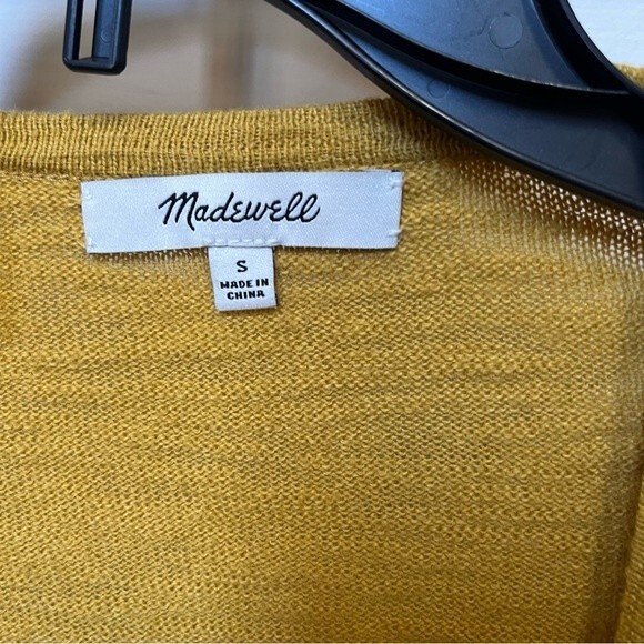 Madewell Lightweight Open Front Slub Cardigan Sweater S - Picture 5 of 9